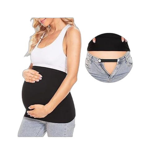 Bandeau de grossesse femme, evolutif et confortable_ noir
