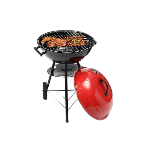 Barbecue à charbon rouge/noir 70 x 96 cm