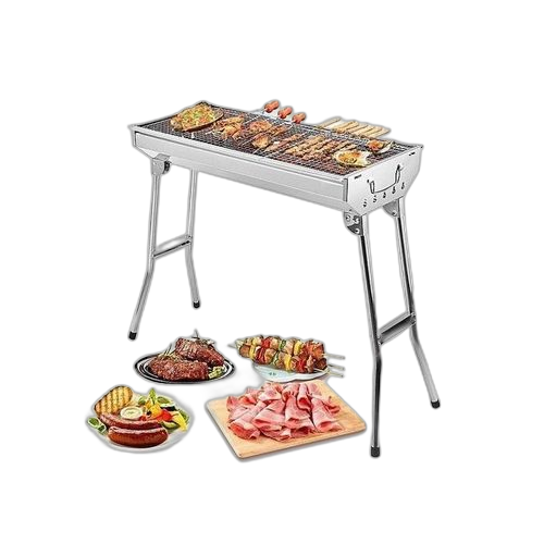 Barbecue pique nique portable à charbon avec grille en acier pliablebbq