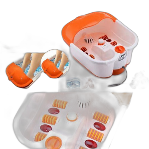 Bassine pédicure très pratique orange/blanc