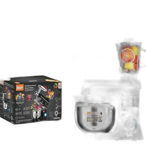Batteur sur socle 5en1 avec hachoir à viande bol en acier inoxydable 6l