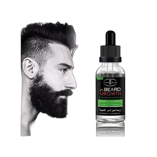 Beard active huile pousse barbe rapide 30 ml noir