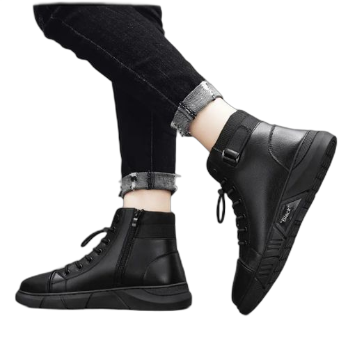 Best chaussures chaussures en cuir pu montantes pour hommes solide de niveau supérieur.