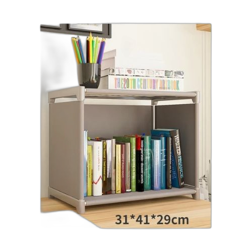 Bibliothèque grise à 5 niveaux de grande capacité, étagère de rangement, armoire à chaussures