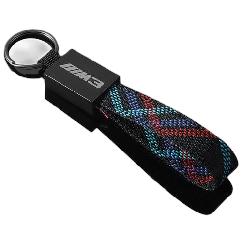Bmw porte clébmw m3 série nylon & acier inoxydable 15cm