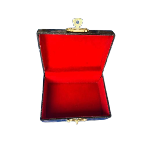 Boîte de rangement à bijouxvintage bois beige – Image 2