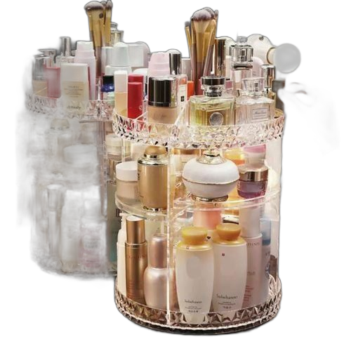 Boîte de rangement cosmétique rotative 360°organisateur de maquillage