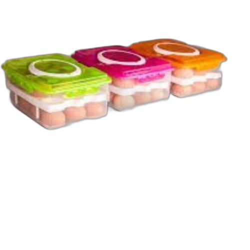 Boîte de rangement d'organisateur d'oeufs de double couche