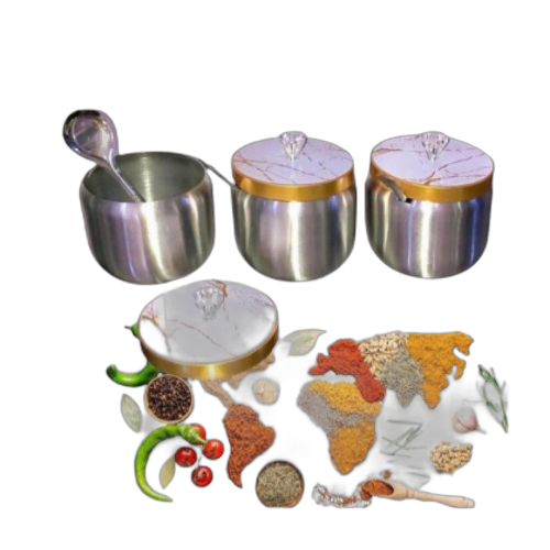 Boîte de rangement pour pots d'epices inox