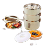 Boîte à lunch isolée portable en acier inoxydable avec sac à lunch, boîte à lunch à 4 couches