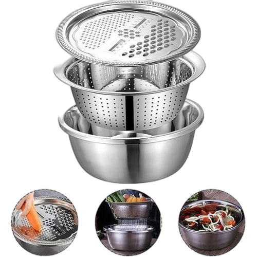 Bol 3en 1 râpes de cuisine multifonctions