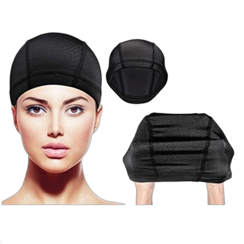 Bonnet pour péruque en spandex noir