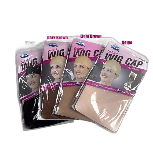 Bonnet pour perruque wig cap lot de 4 paquet (noir, marron, beige)
