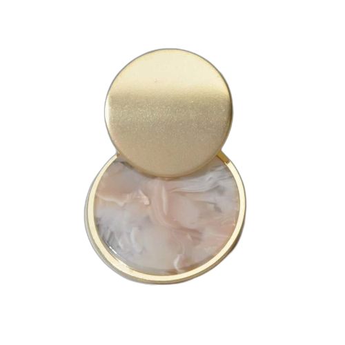 Boucles d'oreilles géométriques rondes en métal acrylique