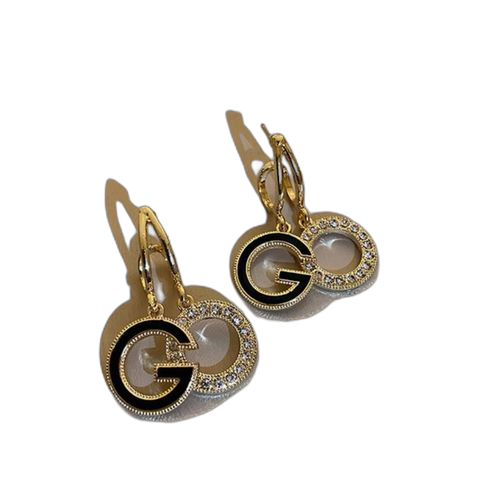Boucles d'oreilles pendante en strass