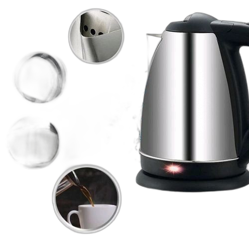 Bouilloire ou chauffe eau electrique en inox 2l plus cafetière