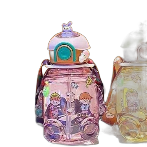 Bouteille d'eau big belly pour enfants avec autocollants gourde