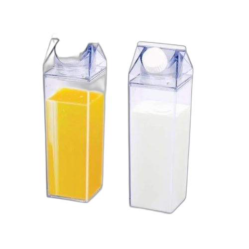 Bouteille d'eau en plastique anti fuite portable avec 2 becs, freins à lait transparents, boîte à lait réutilisable hl, 750ml