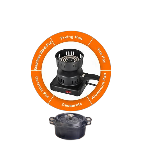 Brûleur à charbon électrique, pour démarrage au charbon de bois, multi usages, cuisinière électrique rapide, brûleur à charbon de bois pour cuisinière à charbon de bois