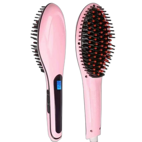 Brosse à cheveux à lisseur à peigne à cheveux avec lisseur lcd 29w rose