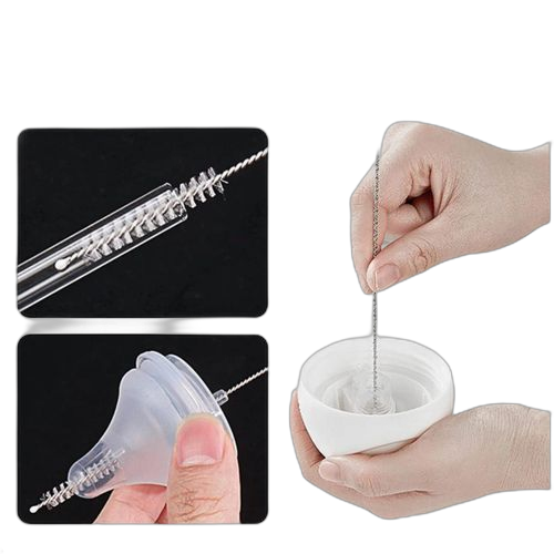 Brosse de nettoyage pour biberon en silicone de haute qualité _bleu