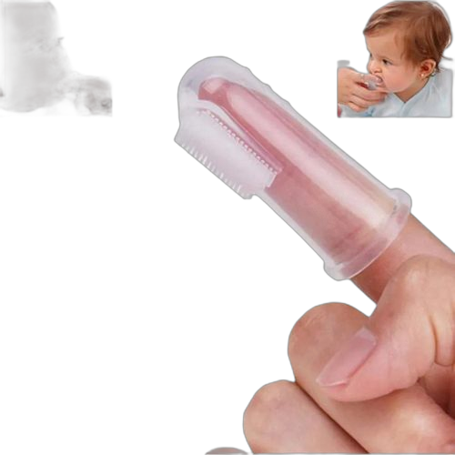 Brosse à dents bébé en silicone doigt avec boîte