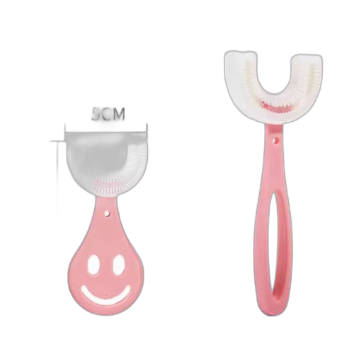 Brosse à dentspour enfants+1 à 12 ans rose/blanc