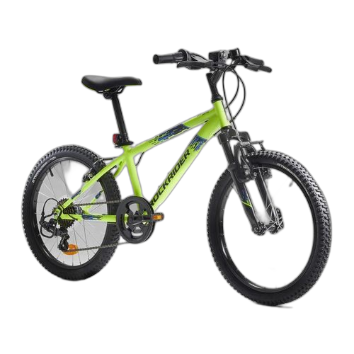 Btween vtt enfant rockrider st 500 20 pouces 6 9 ans jaune fluo by decathlon