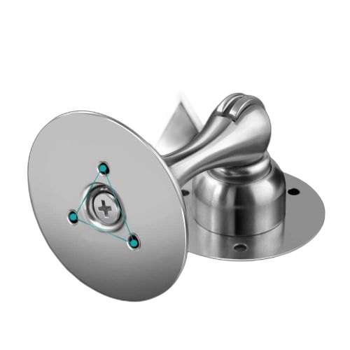 Butée de porte, butée de porte magnétique, acier inoxydable, loquet de porte magnétique, ruban adhésif double face 3m, pas de perçage, vis pour un montage plus solide, maintien de la porte ouverte