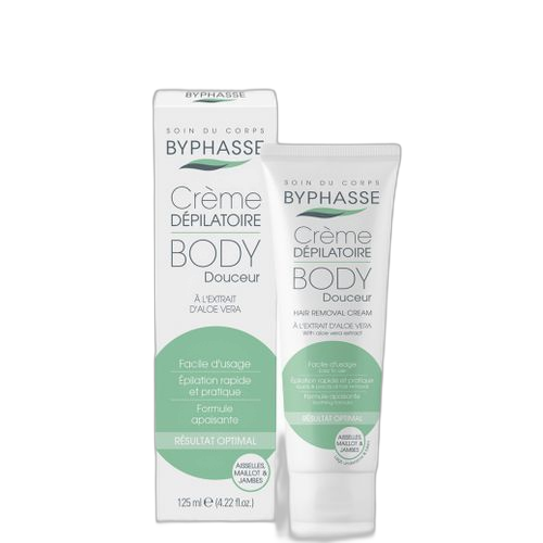 Byphasse crème dépilatoire aux extraits d'aloé vera de byphasse 125 ml