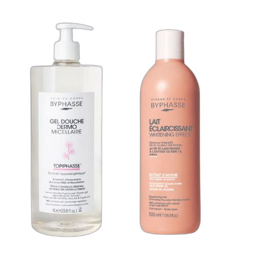 Byphasse duo byphasse gel douche dermo micellaire + lait unificateur de teint 500ml