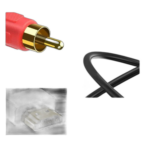 Câble hdmi vers rca, connecteur de câble av audio vidéo 1080p hdmi mâle vers 3 rca, adaptateur noir