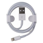 Câble usb lightning compatible avec iphone x/8/7/6/5 1m blanc