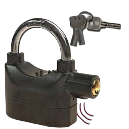 Cadenas avec alarme sonore noir