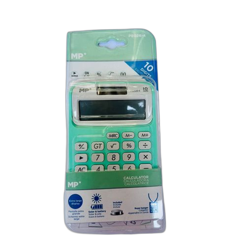 Calculatrice avec écran lcd de 10 chiffres vert turquoise