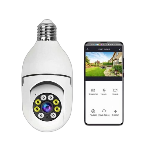 Caméra ampoule intelligente 360° wifi sécurité et surveillance à domicile (e27, 1080p)