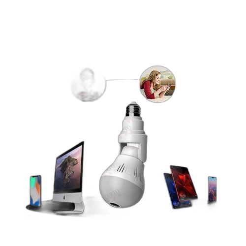 Caméra de surveillance 1080p, ampoule caméra hd surveillance wifi sans fil