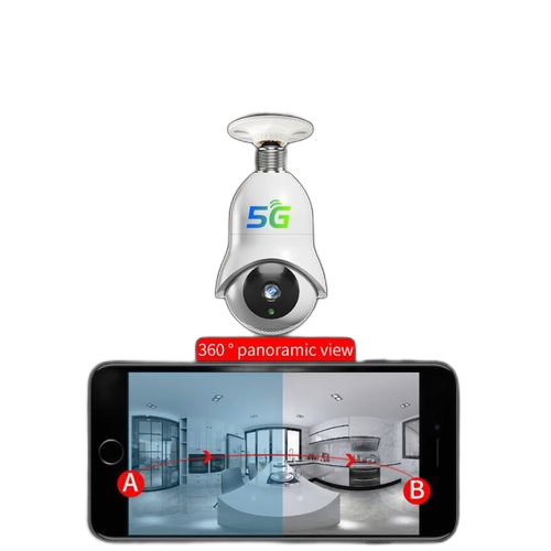 Caméra de surveillance ip wifi à vision nocturne 1080p, ampoule e27, panoramique à 360 °, ptz, suivi automatique, caméscope de sécurité domestique