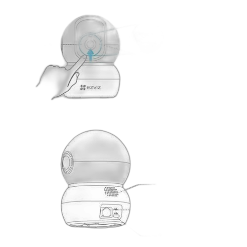 Caméra sans fil intérieure 1080p full hd vision nocturne panoramique/inclinaison