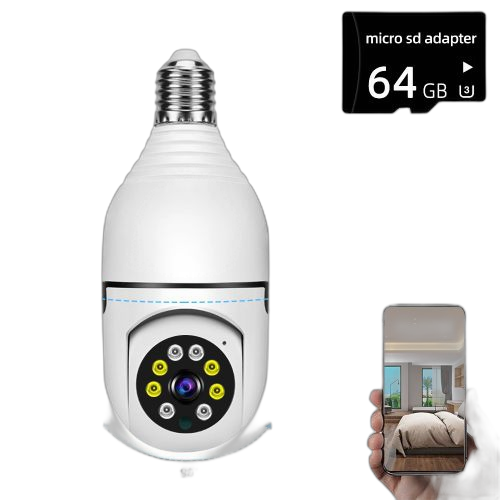 Caméra surveillance wifi sans fil détection de mouvement + sd 64go app jxlcam