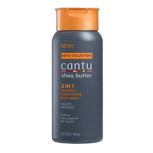 Cantu mens 3 in 1 shampoo conditioner bodywash 400 ml orange/gris