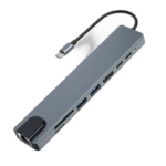 Case hub type c to hdtv 8 en 1 adaptateur