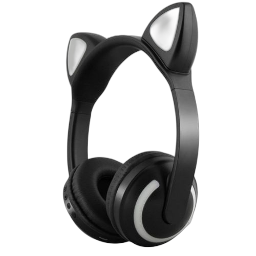 Casque sans fil bluetooth oreilles chat lumineux rgb