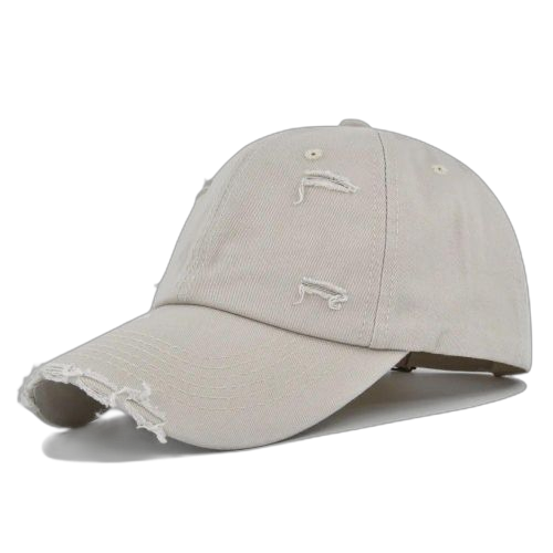 Casquette de baseball rétro délavée effet usée en denim unisexe vert