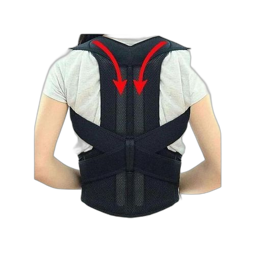 Ceinture lombaire renforcée, support dorsal réglable, attelle de colonne vertébrale, entraîneur de cou noir