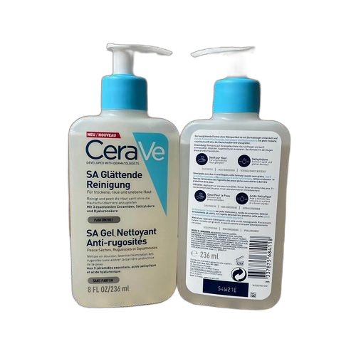 Cerave gel nettoyant sa anti rugosités pour les peaux sèches et rugueuses