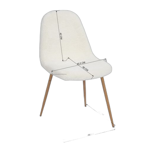 Chaise imitation fourrure aurea blanche