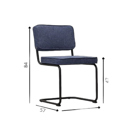 Chaise salle a manger industrielle bleu – Image 6