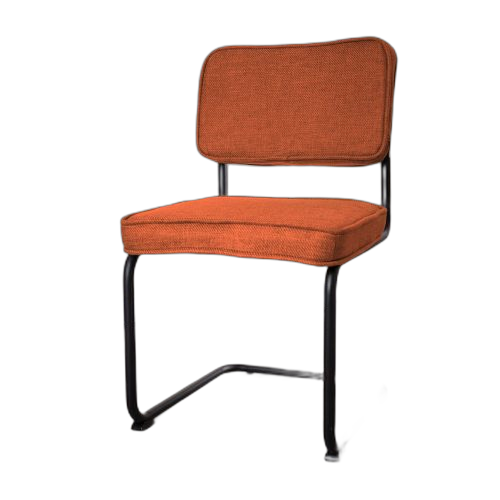 Chaise salle a manger industrielle orange