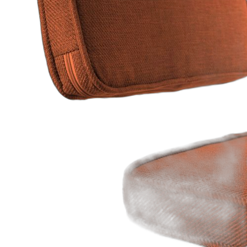 Chaise salle a manger industrielle orange – Image 4